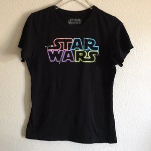 Star Wars Lightsaber Light Up T-shirt Ladies Size M
